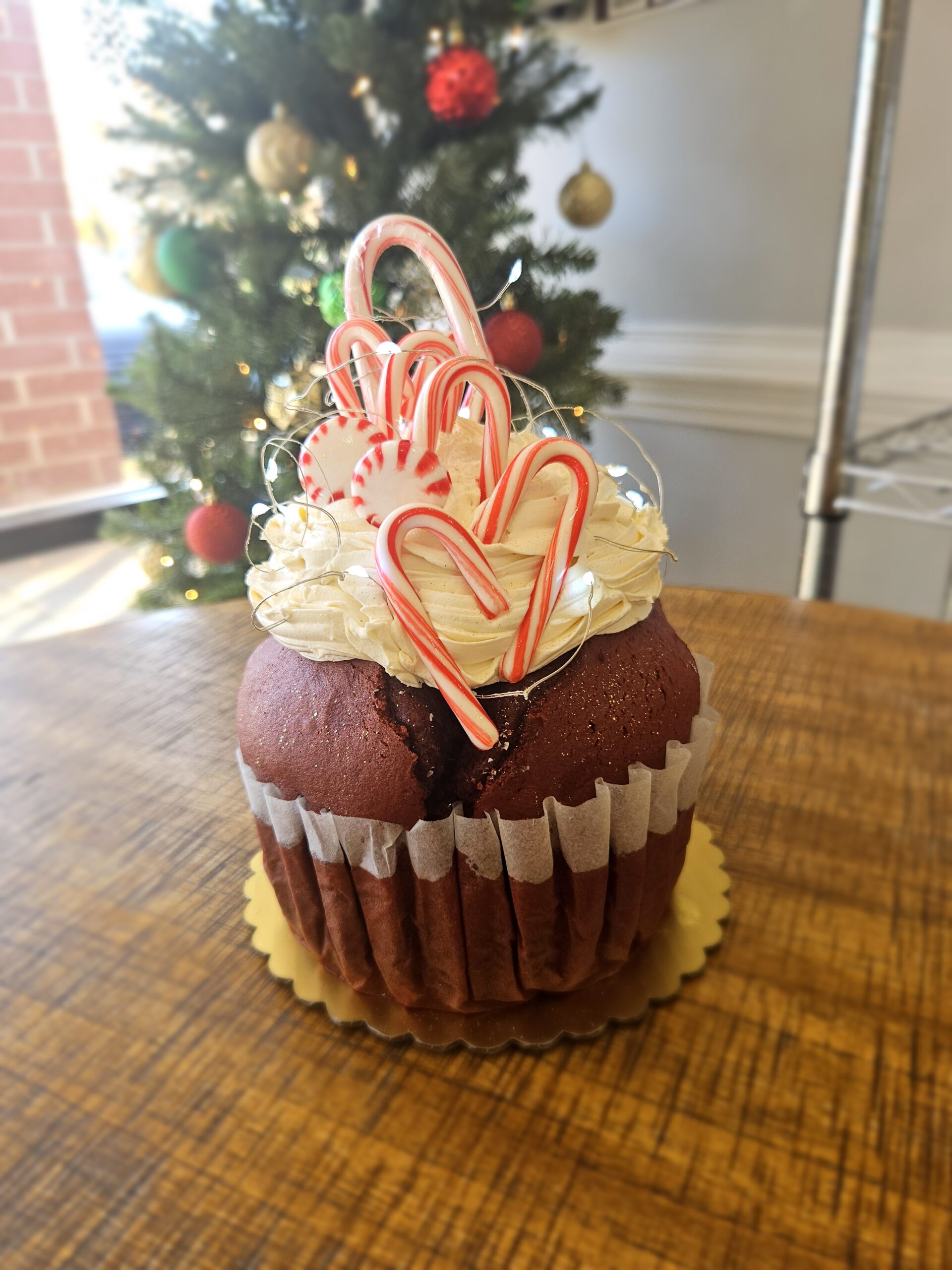 Candy Cane Forest Colossal Cupcake