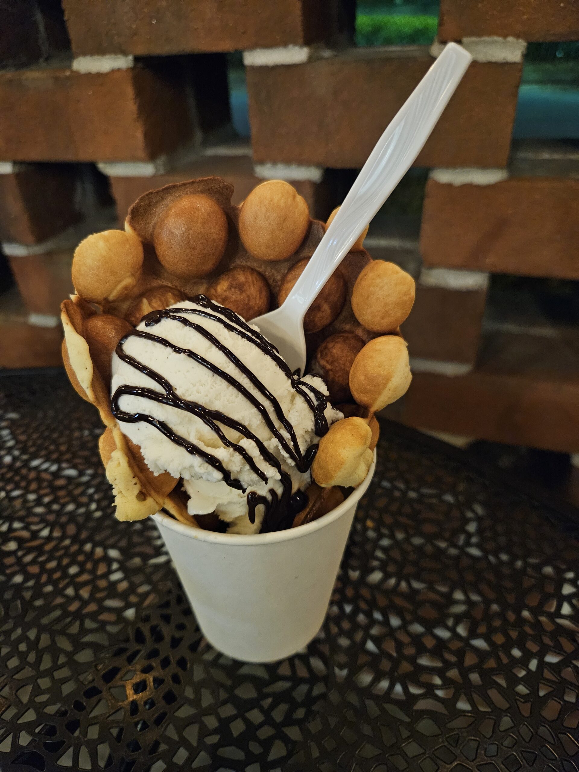Bubble Waffle with Gelato
